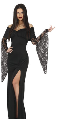 Dámsky kostým gotickej dámy (Morticia Addams)