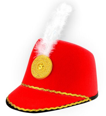 Dievčenský klobúk pre mažoretky, červený