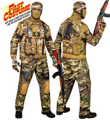 Pánsky kostým vojaka (rýchly kostým)