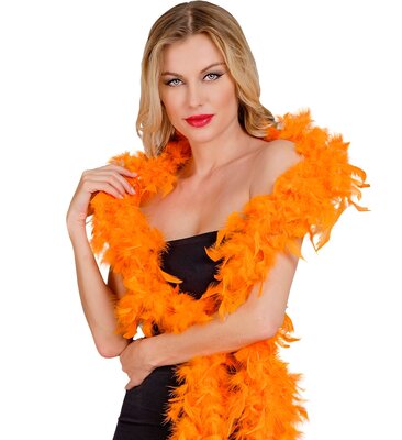Boa z peria, oranžový, dĺžka 1,80 m (50 g)