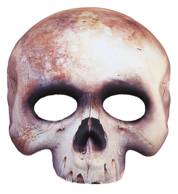 Polovičná látková maska s lebkou
