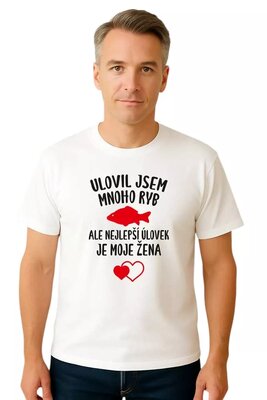 Chytil som veľa rýb – Pánske tričko Classic, čierne