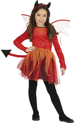 Dievča kostým diabol s krídlami