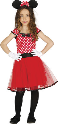 Dievčenský kostým Minnie Mouse so sukňou