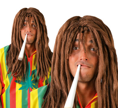 Hnedá rasta parochňa, dredy