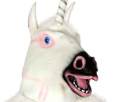 Latexová maska jednorožca