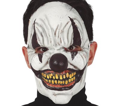 Latexová maska klauna z hororového filmu