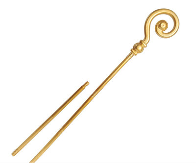 Mikulášska palica / berla zlatá 184 cm (skladacia)