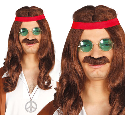 Pánska hippie parochňa s fúzmi