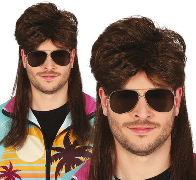 Pánska parochňa mullet, 80. roky 20. storočia