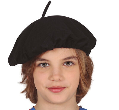 Detský čierny baret