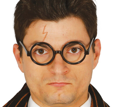 Čierne okrúhle okuliare bez šošoviek