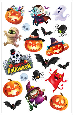 Halloweenské nálepky