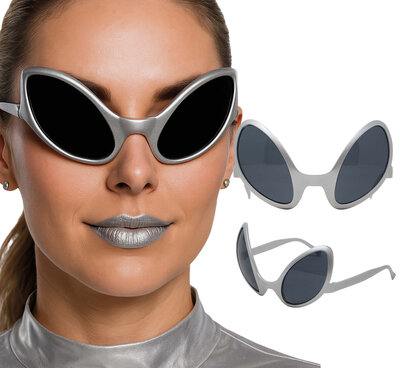 Strieborné retro okuliare pre dospelých