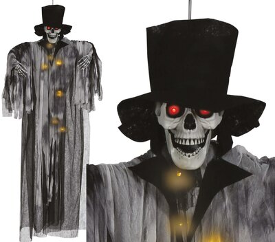 Zavesená halloweenská dekorácia v podobe mŕtveho ženícha so svetlom, 180 cm