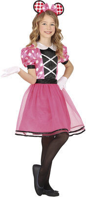 Dievčenský kostým Minnie Mouse, ružový