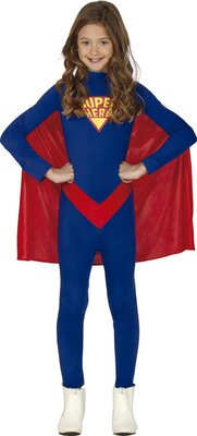Dievčenský overal s plášťom Superwoman