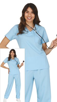 Dámsky kostým zdravotnej sestry, modrý
