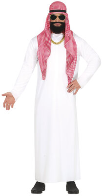 Pánsky kostým arabského šejka, biely