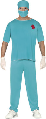 Pánsky kostým chirurga, modrý