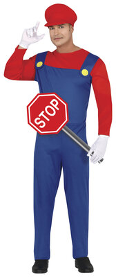 Pánsky kostým Super Mario s klobúkom