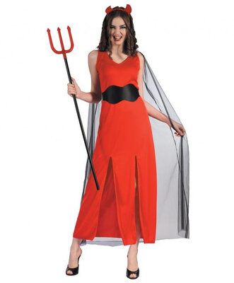 Dámsky kostým diabla so závojom