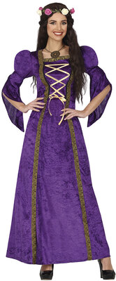Dámsky kostým stredovekej dámy, fialový