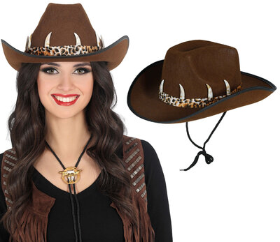 Hnedý austrálsky kovbojský klobúk
