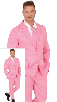 Pánsky ružový oblek