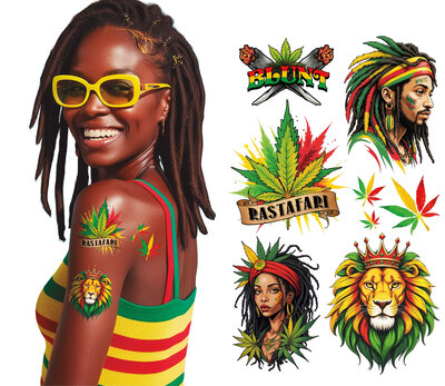 Tetovanie Rasta, 14 x 30 cm