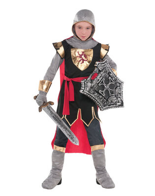 Chlapčenský kostým statočného rytiera s kapucňou