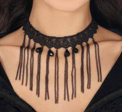 Dámsky čierny choker