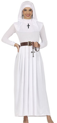 Dámsky biely kostým mníšky