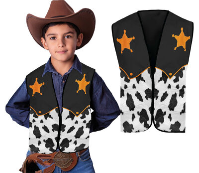 Detská kovbojská vesta, čierna