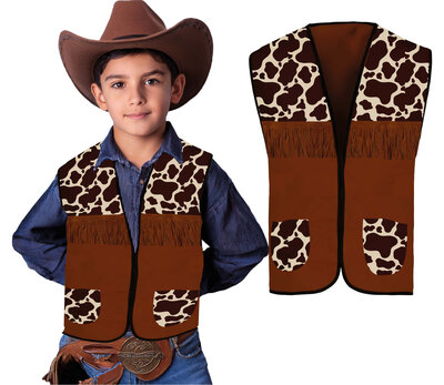 Detská kovbojská vesta, hnedá