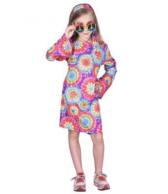 Dievčenský kostým hippie šaty, 60. roky 20. storočia