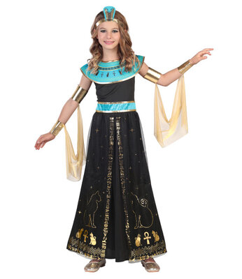 Dievčenský kostým Kleopatry s modrými detailmi