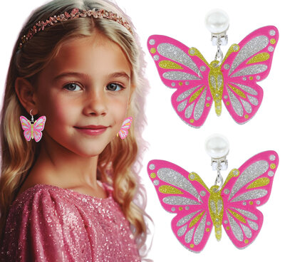 Dievčenské náušnice s motýľmi