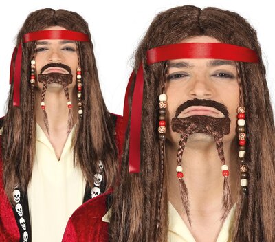 Pánska pirátska parochňa s bradou