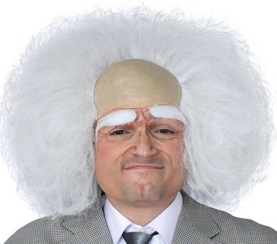 Pánska vedecká parochňa s plešinou/Albert Einstein