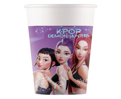 Sada papierových pohárov K-Pop, 200 ml, 23 cm