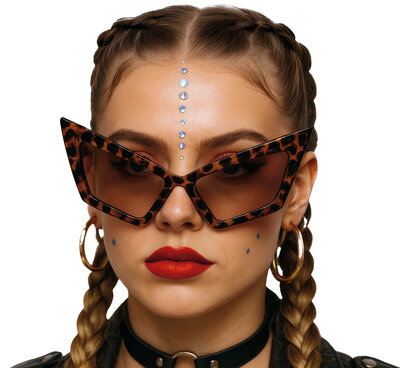 Slnečné okuliare s leopardím vzorom