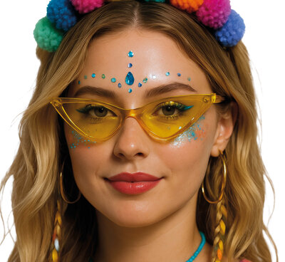 Štýlové žlté okuliare