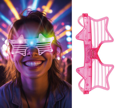 Svietiace párty poháre v tvare hviezdy