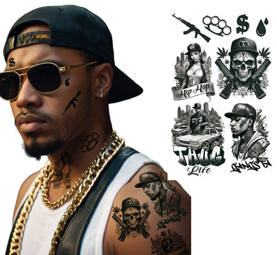 Tetovanie gangster, 14 x 30 cm