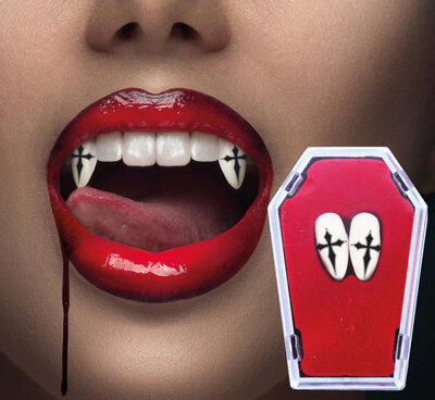 Upírske zuby s termoplastickými krížmi