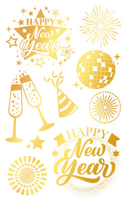 Zlaté tetovanie HAPPY NEW YEAR