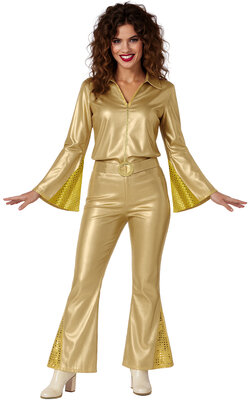 Dámsky disko kostým, zlatý