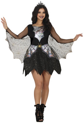 Dámsky kostým čarodejnice s pavučinou