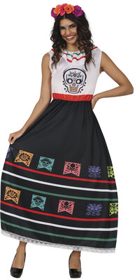 Dámsky kostým s lebkou, Dia de Los Muertos